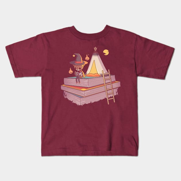 Wizard Books Kids T-Shirt by gunyuloid